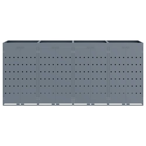  Gurulós kuka tároló 4 kukához Világosszürke