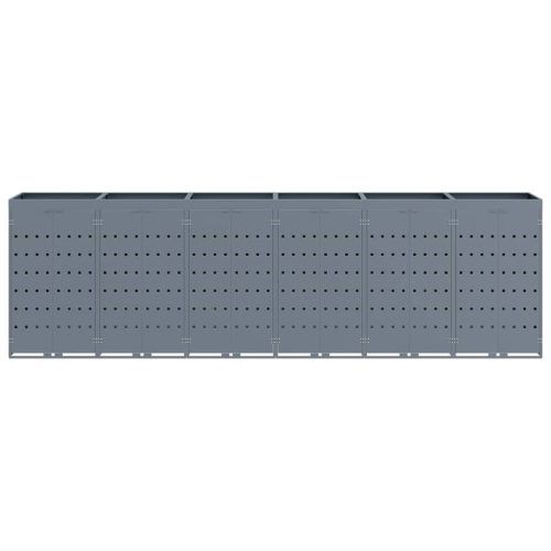  Gurulós kuka tároló 6 kukához Világosszürke