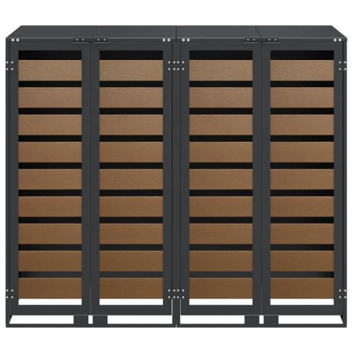  Gurulós kuka tároló 3 kukához Antracit 340 x 77.5 x 115.5 cm