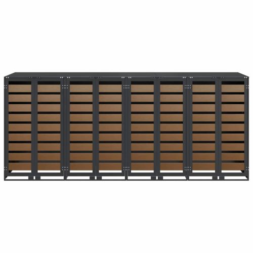  Gurulós kuka tároló 3 kukához Antracit 340 x 77.5 x 115.5 cm