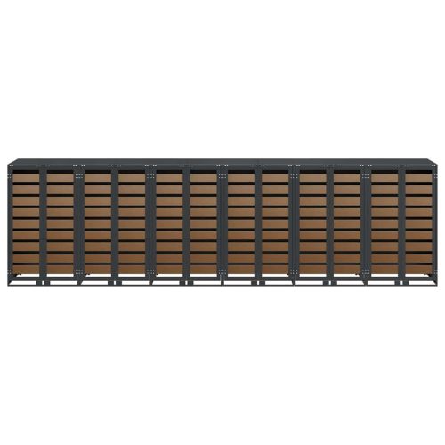  Gurulós kuka tároló 3 kukához Antracit 340 x 77.5 x 115.5 cm