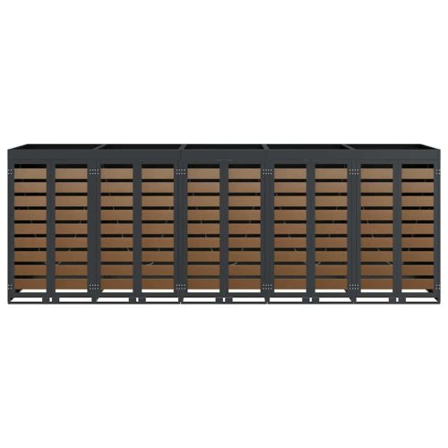  Gurulós kuka tároló 3 kukához Antracit 340 x 77.5 x 115.5 cm