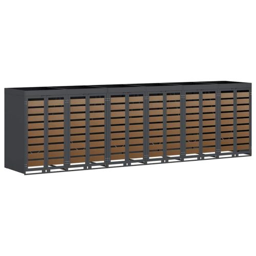  Gurulós kuka tároló 3 kukához Antracit 340 x 77.5 x 115.5 cm