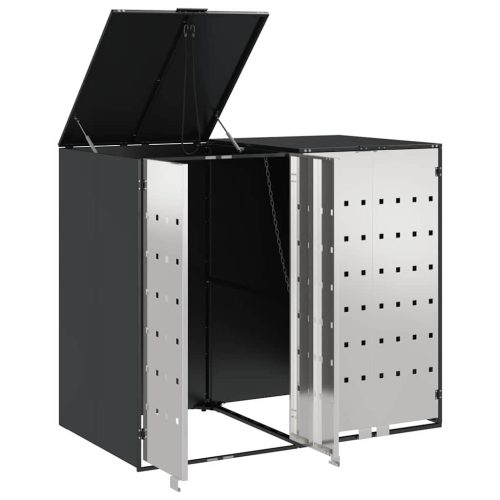  Gurulós kuka tároló 3 kukához Antracit 340 x 77.5 x 115.5 cm