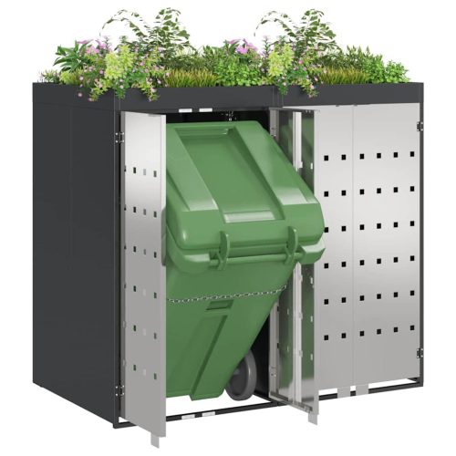  Gurulós kuka tároló 3 kukához Antracit 340 x 77.5 x 115.5 cm