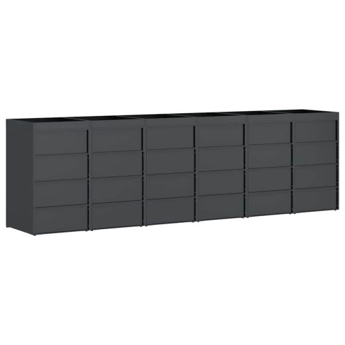  Gurulós kuka tároló 3 kukához Antracit 340 x 77.5 x 115.5 cm