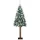  Karcsú karácsonyfa 300 LED-del Zöld 180 cm PVC és tömör fenyőfa