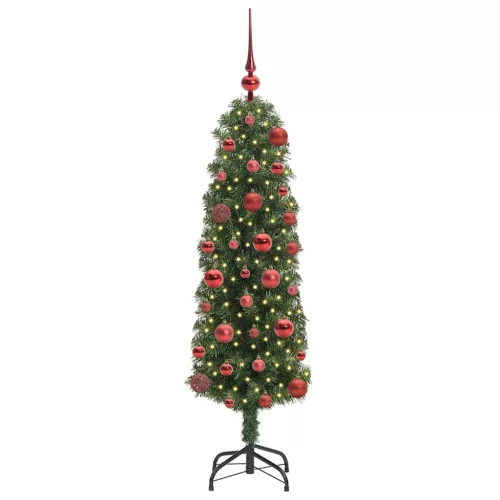  Mű karácsonyfa 150 LED-del Zöld 120 cm PVC, acél és műanyag