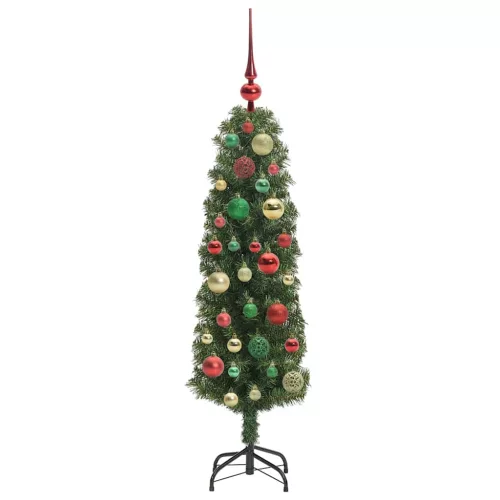  Mű karácsonyfa 150 LED-del Zöld 120 cm PVC, acél és műanyag