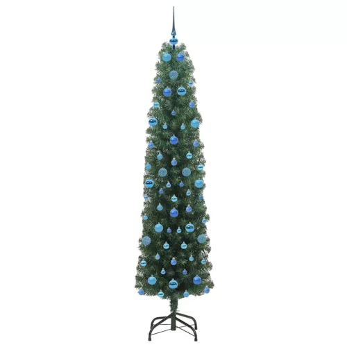  Mű karácsonyfa 300 LED-del Zöld 210 cm PVC, acél és műanyag