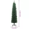  Karcsú karácsonyfa Zöld 61 x 61 x 240 cm Műanyag és fém