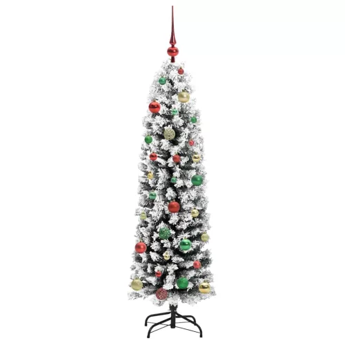  Mű karácsonyfa 150 LED-del Zöld 150 cm PVC, acél és műanyag