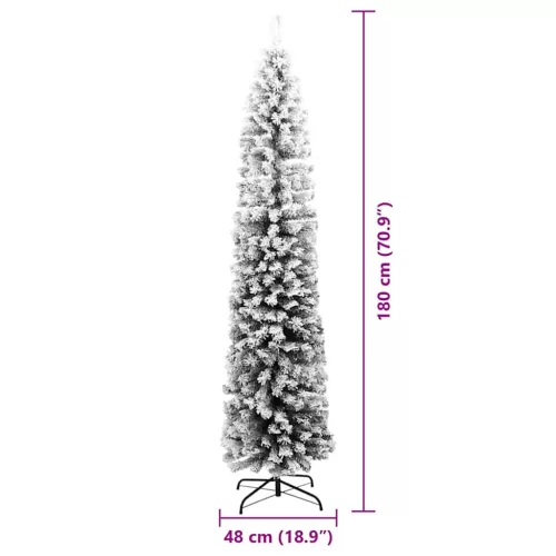  Karcsú karácsonyfa Zöld 48 x 48 x 180 cm Műanyag és fém