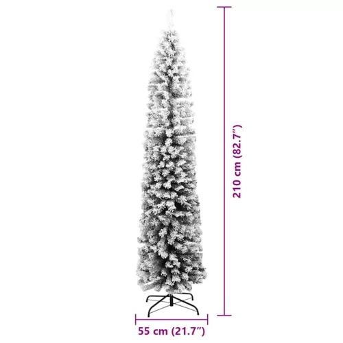  Karcsú karácsonyfa Zöld 55 x 55 x 210 cm Műanyag és fém