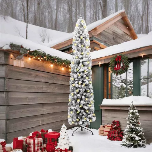  Mű karácsonyfa 300 LED-del Zöld 240 cm PVC, acél és műanyag