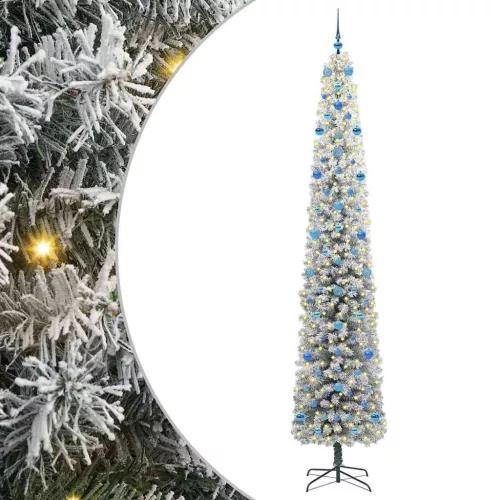  Mű karácsonyfa 300 LED-del Zöld 270 cm PVC, acél és műanyag