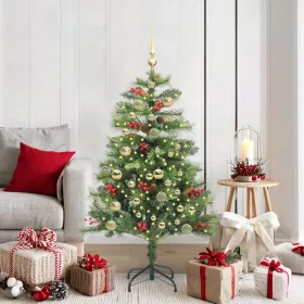    Mű karácsonyfa LED -es lámpákkal Zöld 150 cm PVC és fém