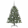  Mű karácsonyfa 150 LED-del Zöld 120 cm PVC és Műanyag és Acél