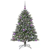  Mű karácsonyfa 150 LED-del Zöld 120 cm PVC és Műanyag és Acél
