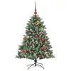  Mű karácsonyfa 150 LED-del Zöld 120 cm PVC és Műanyag és Acél