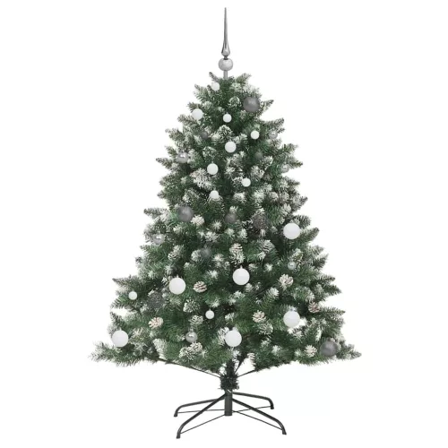  Műkarácsonyfa LED -es lámpákkal Zöld 150cm PVC