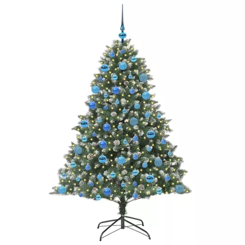  Mű karácsonyfa Zöld 126 x 126 x 180 cm PVC és Műanyag és Acél