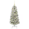  Műanyag Hajtogatós Karácsonyfa Zöld és fehér 120 cm PVC