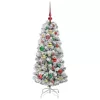  Műanyag Hajtogatós Karácsonyfa Zöld és fehér 120 cm PVC