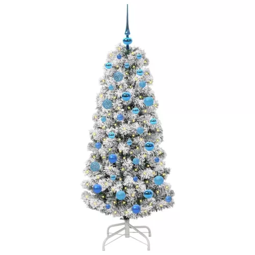  Műanyag Hajtogatós Karácsonyfa Zöld és fehér 150 cm PVC