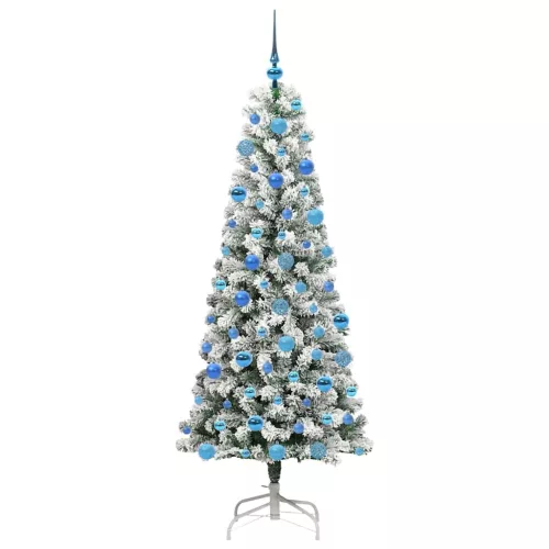  Műanyag Hajtogatós Karácsonyfa Zöld és fehér 180 cm PVC