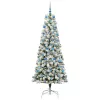  Műanyag Hajtogatós Karácsonyfa Zöld és fehér 210 cm PVC