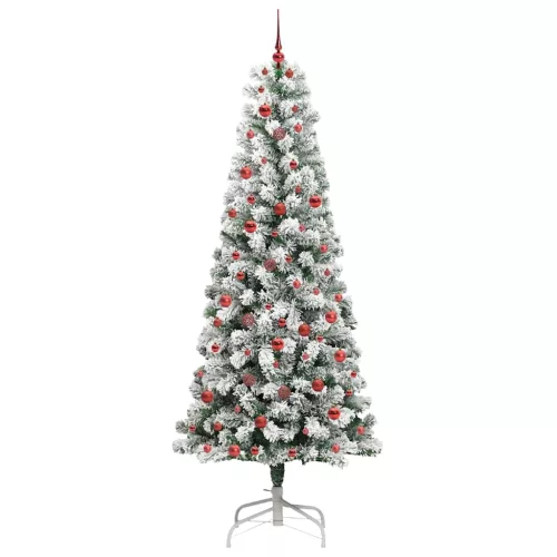  Műanyag Hajtogatós Karácsonyfa Zöld és fehér 240 cm PVC