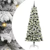  Műanyag Hajtogatós Karácsonyfa Zöld és fehér 240 cm PVC