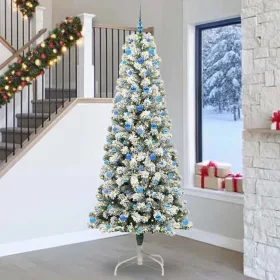    Műanyag Hajtogatós Karácsonyfa Zöld és fehér 240 cm PVC
