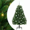  Mű karácsonyfa LED -es lámpákkal Zöld 150 cm PVC és fém