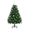  Mű karácsonyfa LED -es lámpákkal Zöld 150 cm PVC és fém