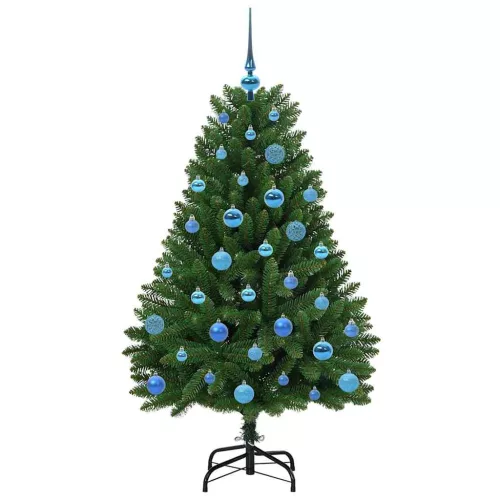  Mű karácsonyfa LED -es lámpákkal Zöld 150 cm PVC és fém