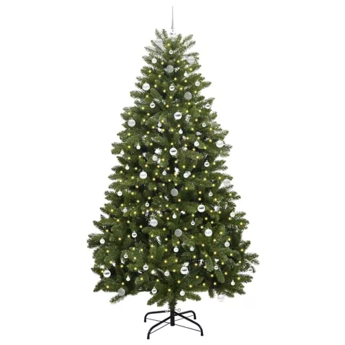  Mű karácsonyfa 300 LED-del Zöld 240 cm PVC és fém