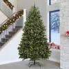  Mű karácsonyfa 300 LED-del Zöld 300 cm PVC és fém