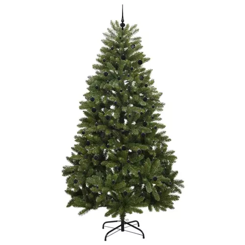  Mű karácsonyfa 300 LED-del Zöld 300 cm PVC és fém
