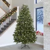  Mű karácsonyfa 300 LED-del Zöld 300 cm PVC és fém