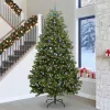  Mű karácsonyfa 300 LED-del Zöld 300 cm PVC és fém