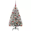  Mű karácsonyfa Zöld és Fehér 120 cm PVC és fém