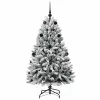  Mű karácsonyfa Zöld és Fehér 150 cm PVC és fém
