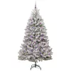  Mű karácsonyfa Zöld és Fehér 210 cm PVC és fém