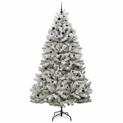  Mű karácsonyfa Zöld és Fehér 270 cm PVC és fém