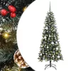  Mű karácsonyfa with Decorative String Lights Zöld 150 cm PVC
