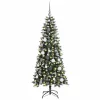  Mű karácsonyfa with Decorative String Lights Zöld 150 cm PVC