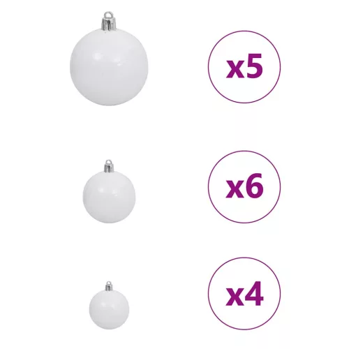  Mű karácsonyfa with Decorative String Lights Zöld 150 cm PVC