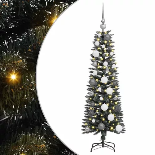  Mű karácsonyfa with Decorative String Lights Zöld 120 cm PVC